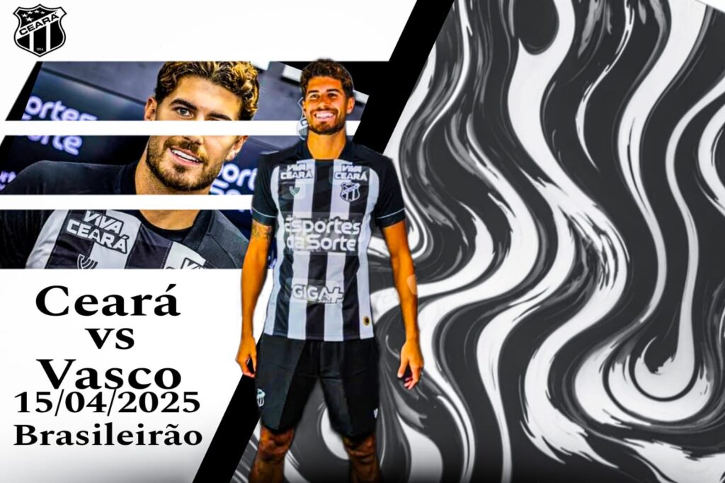 Pedro Raul com a camisa do Ceará durante o jogo contra o Vasco, válido pela 4ª rodada do Brasileirão 2025, na Arena Castelão