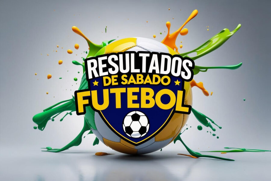 Imagem informativa com os resultados dos jogos de futebol de 03 de maio de 2025, incluindo Brasileirão Série A, Premier League, La Liga e Serie A, com placares e destaques