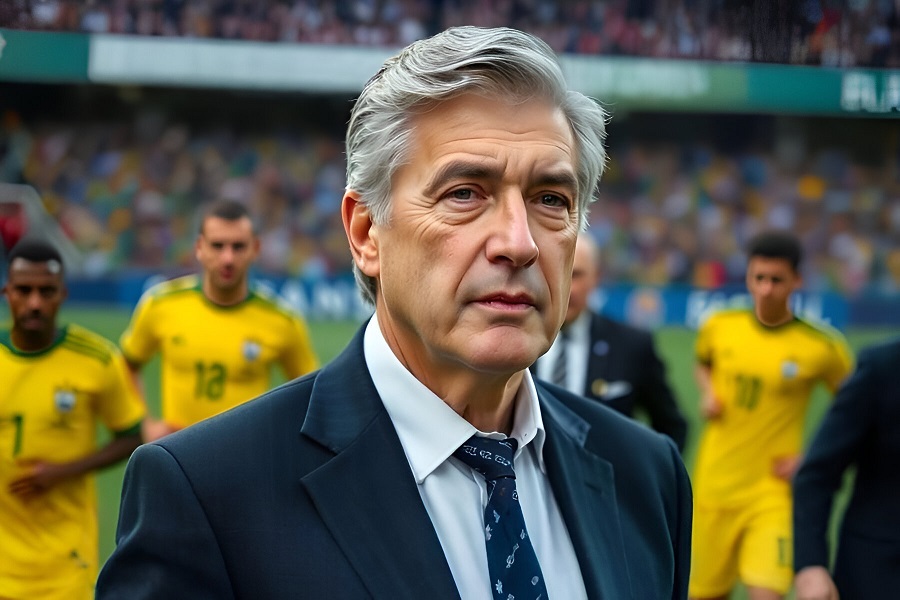 destacando Carlo Ancelotti na estreia como técnico da Seleção Brasileira.