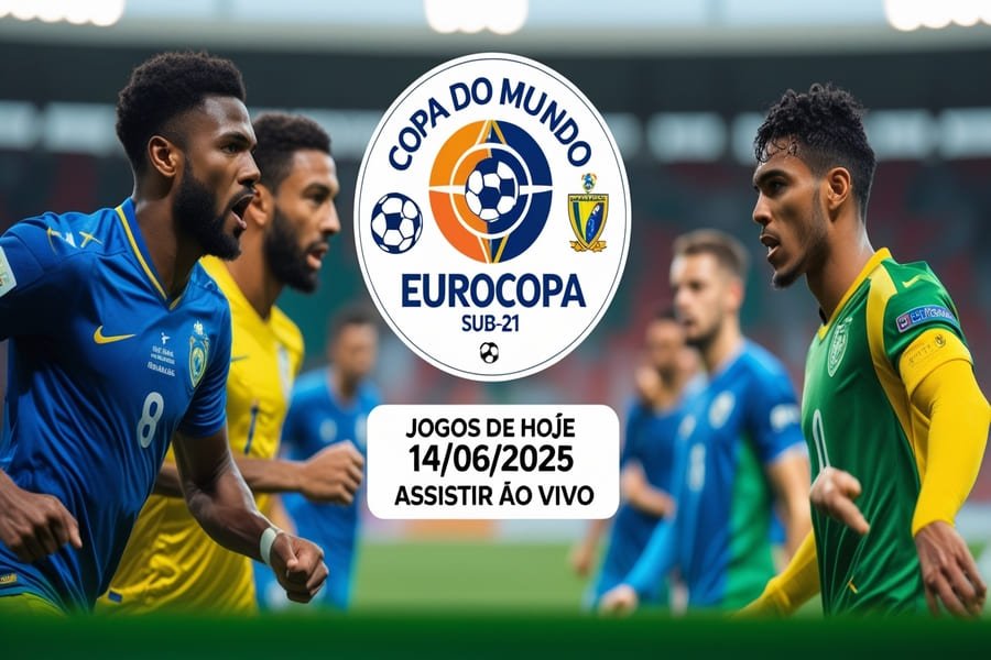Tabela com os jogos de futebol de hoje, 14 de junho de 2025, incluindo horários e onde assistir ao vivo nas principais plataformas de streaming e TV.