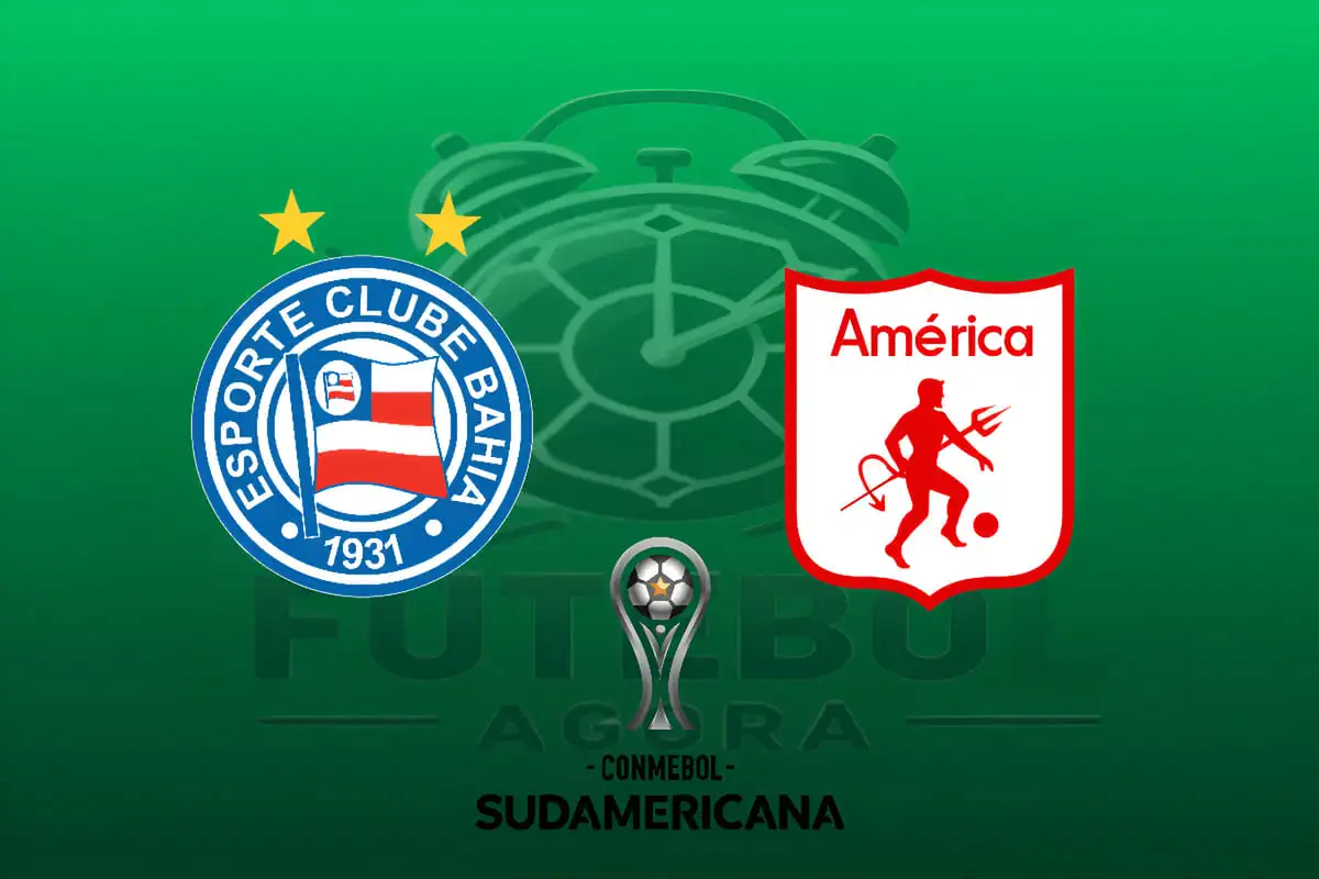 Imagem destacada da partida entre Bahia e América de Cali pela Copa Sul-Americana