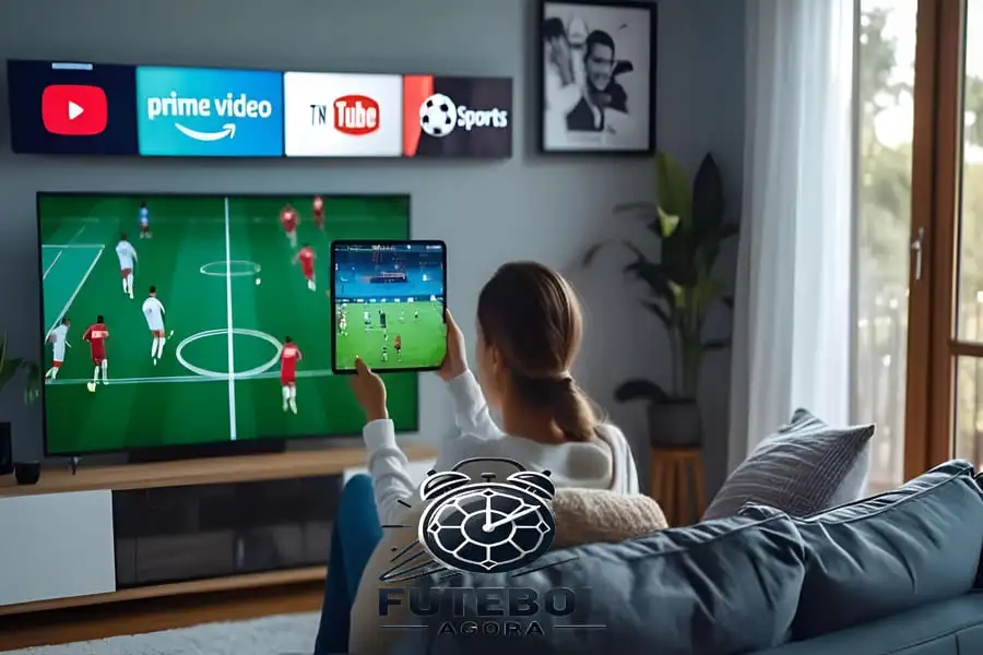 Logos de times de futebol e canais de transmissão de jogos para a data de 28 de julho de 2025.