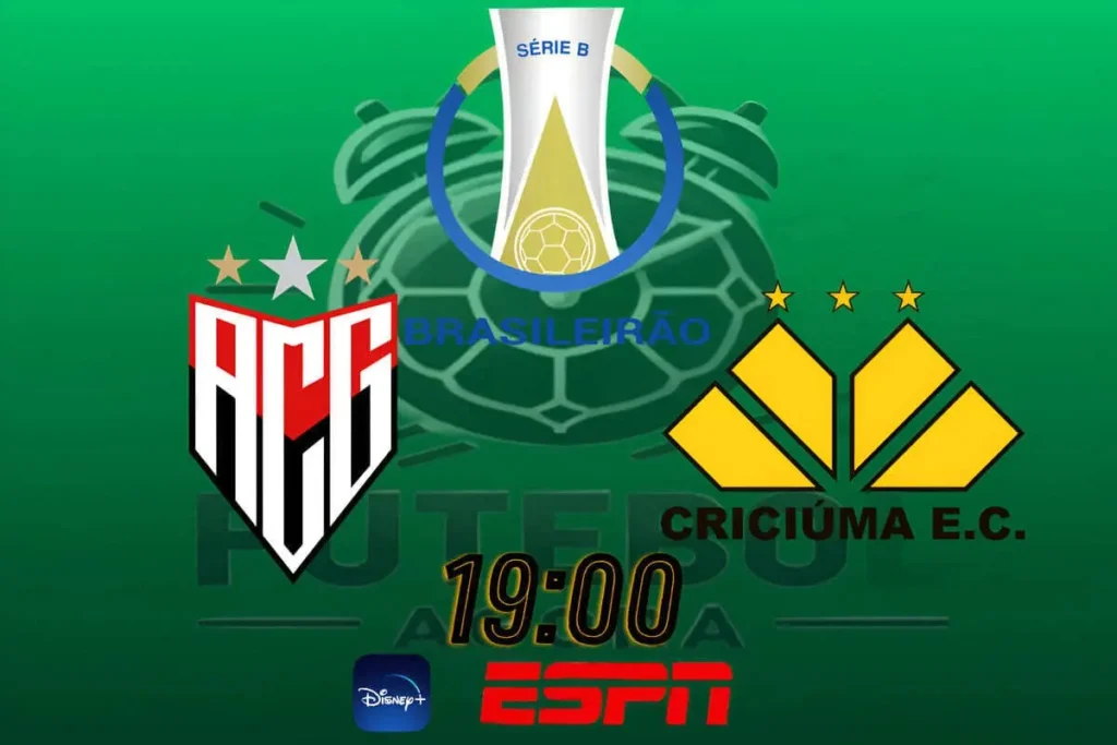 Confronto entre Atlético-GO e Criciúma na Série B do Campeonato Brasileiro