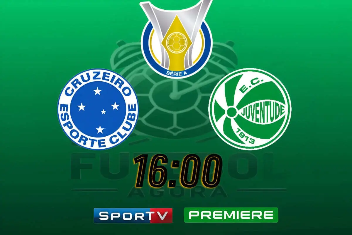 Imagem destacada do confronto entre Cruzeiro e Juventude pelo Campeonato Brasileiro Série A