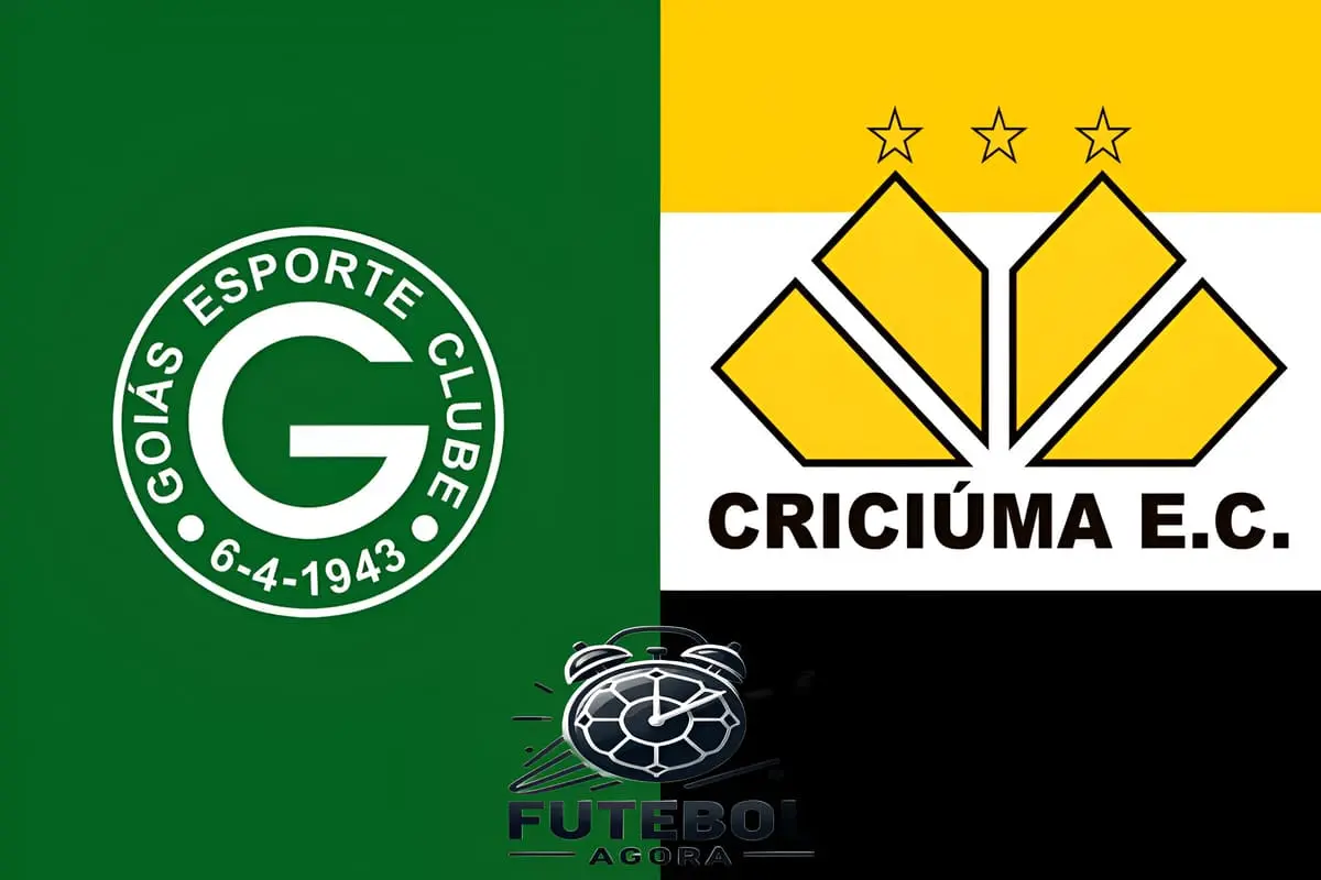 Escudos de Goiás e Criciúma para o confronto na Série B 2025