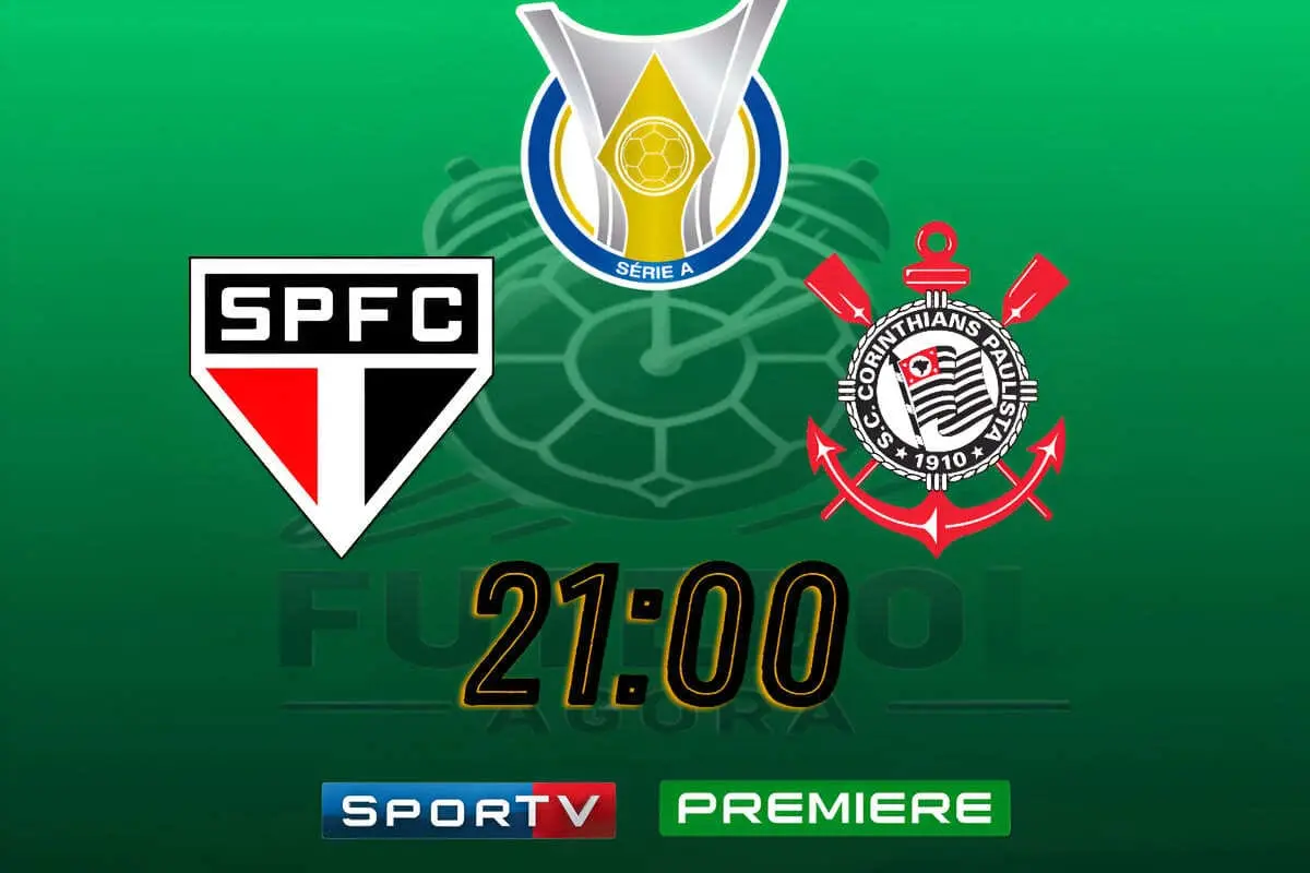 Imagem de jogo entre São Paulo e Corinthians, dois times de futebol rivais do Brasil.