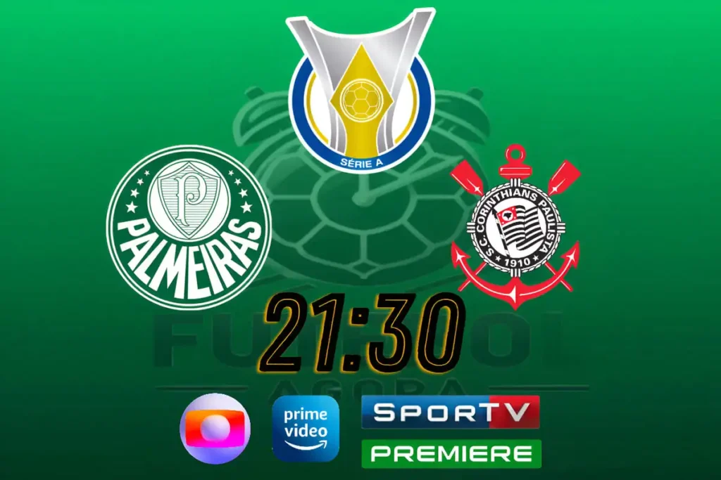 Escudos de Palmeiras e Corinthians lado a lado com a logo da Copa do Brasil ao centro.